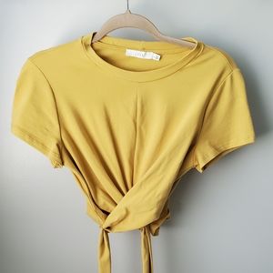 Mustard crop top